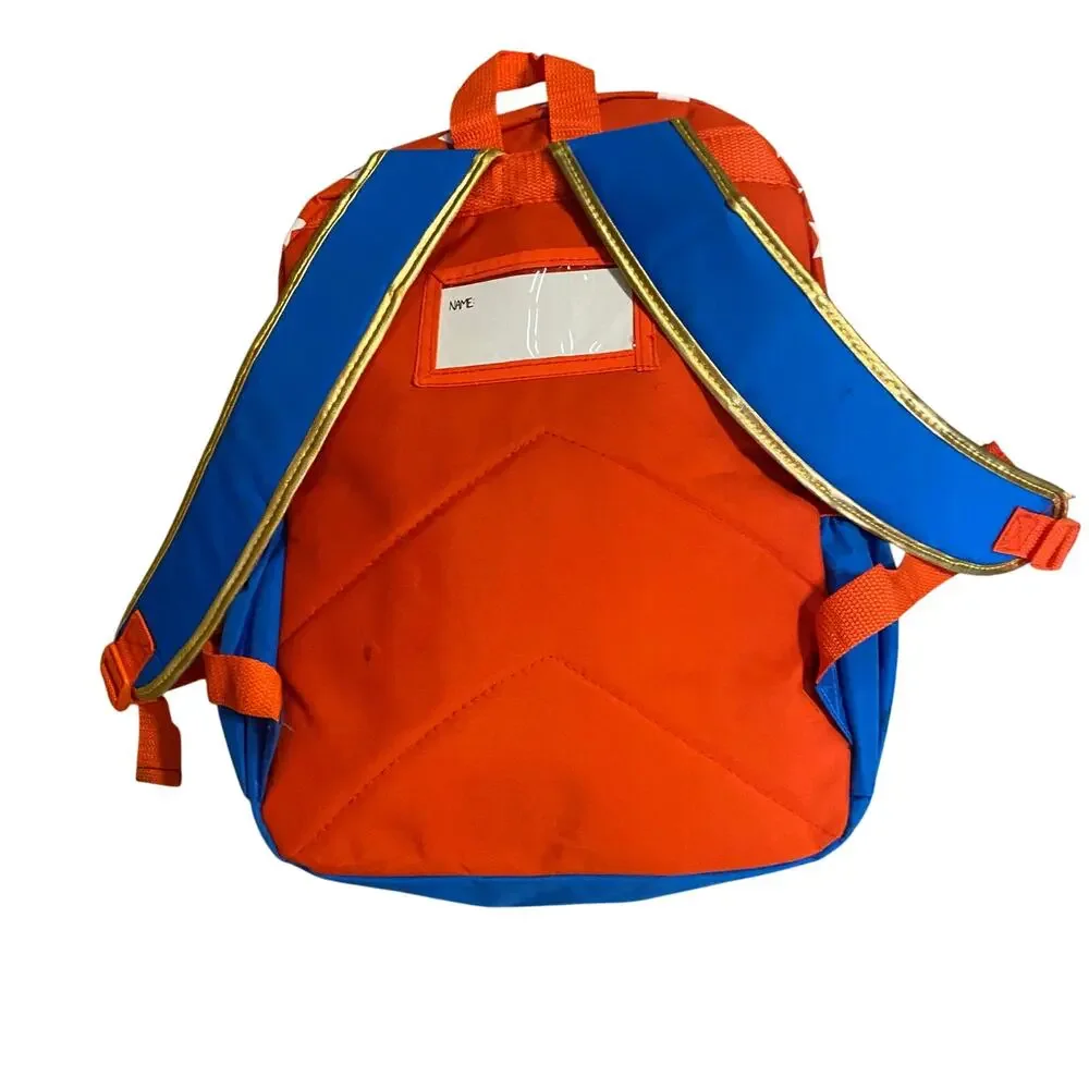 DC Wonder Woman Backpack Red White Blue Stars Gold Logo BTS school book bag